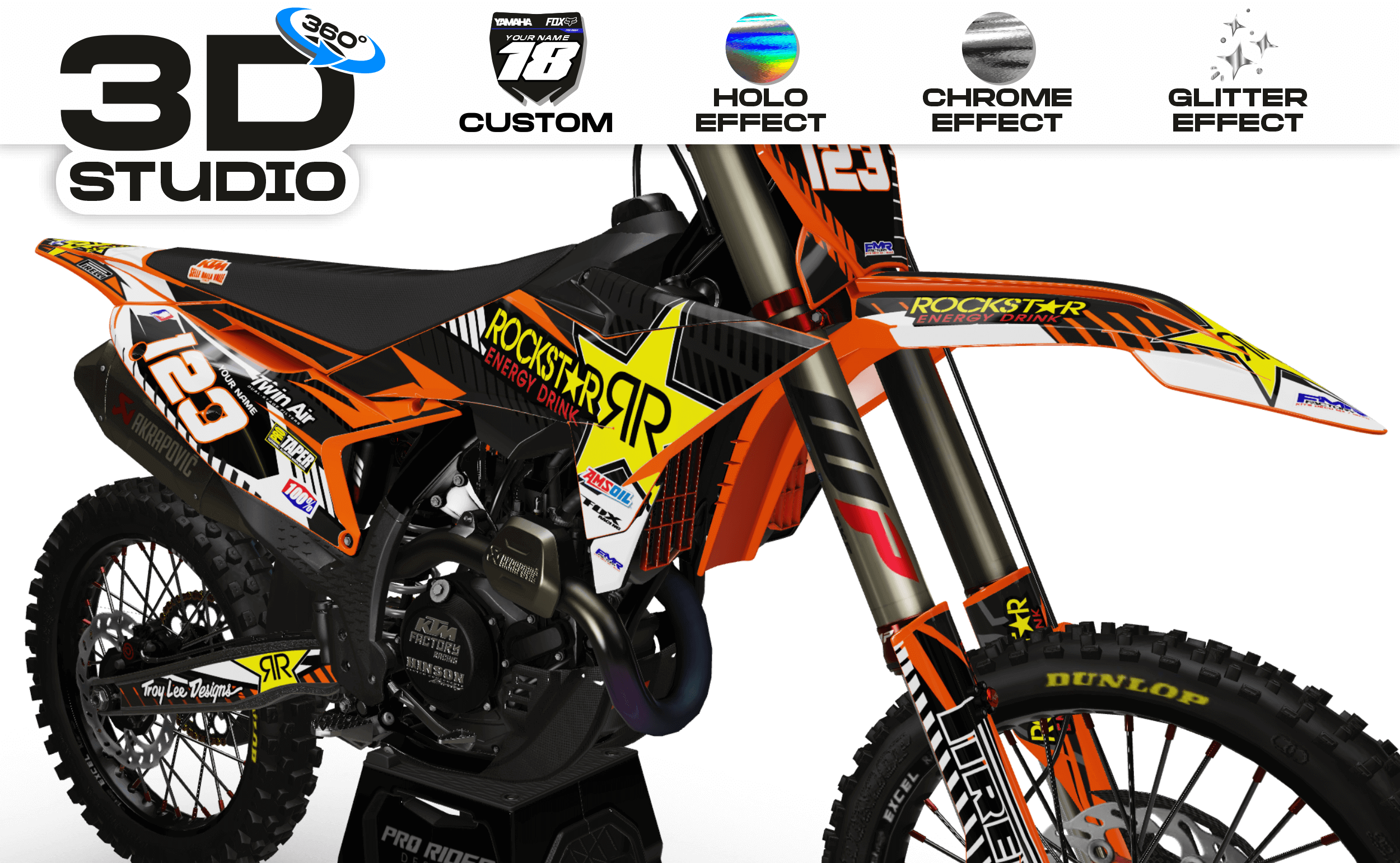 Graphics Kit ROCKSTAR Limited edition ORANGE : Really cheap - 3D