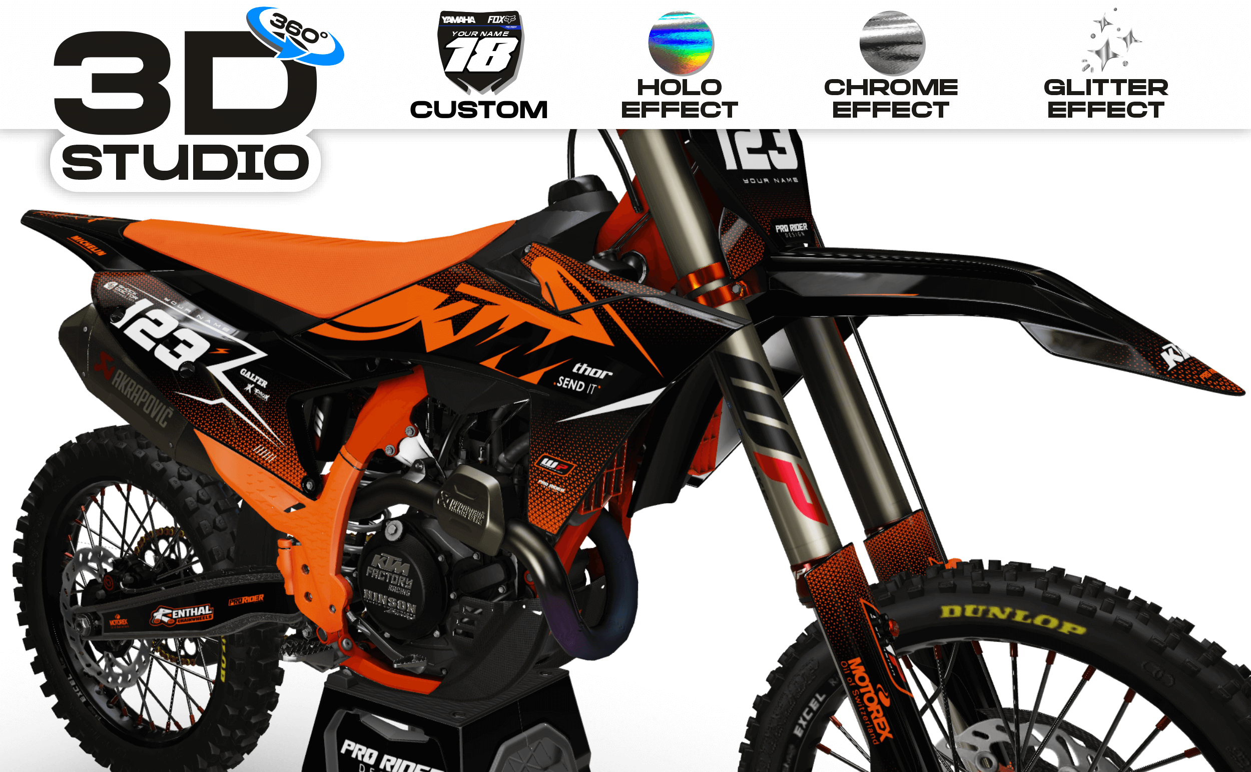 Custom Graphics KTM STOK ORANGE - 3D