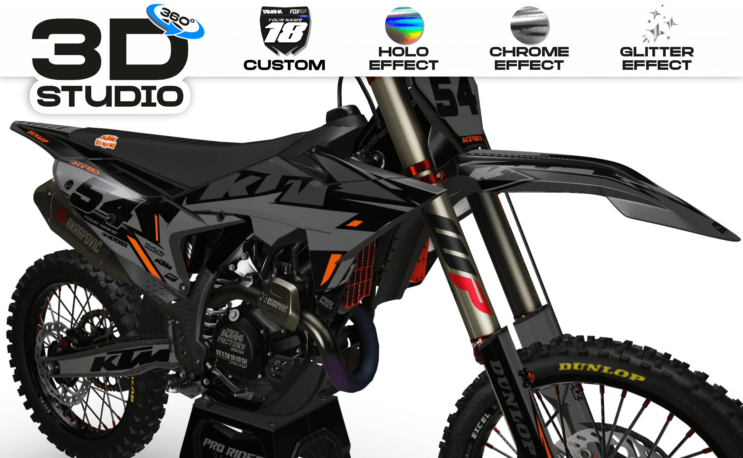 KTM Graphics Kit acerbis - 3D