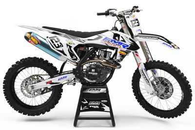 Graphics Kit FMR FACTORY WHITE : Stunning design for your Motocross