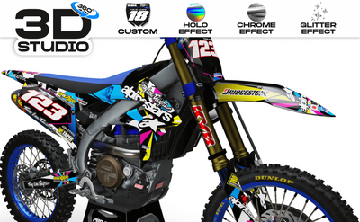 YAMAHA Graphics Kit ALPINESTARS MULTI : Design designed for your Motocross - 3D