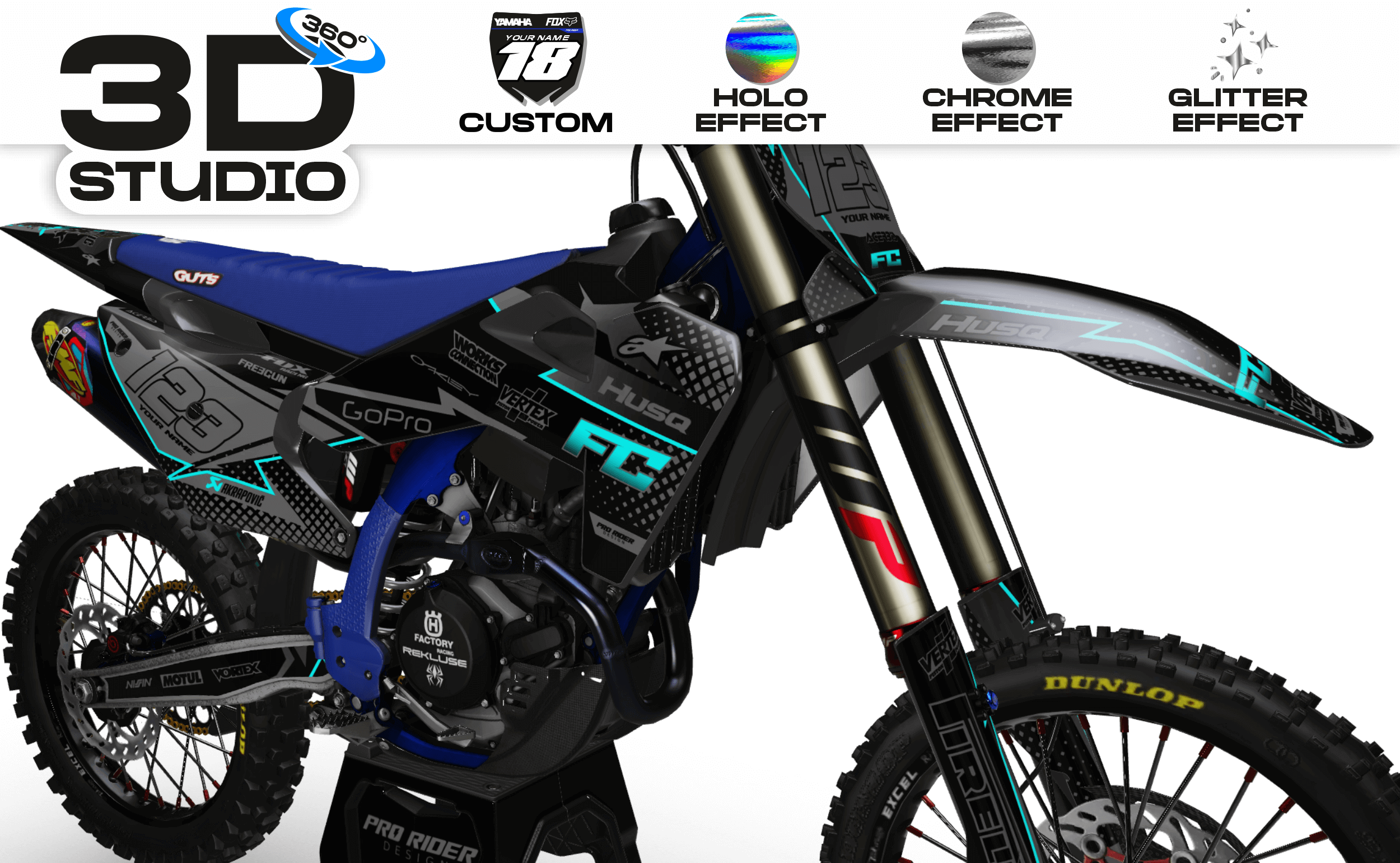 GRAPHICS Kit HUSQVARNA PRO RIDERS 1.2 - 3D