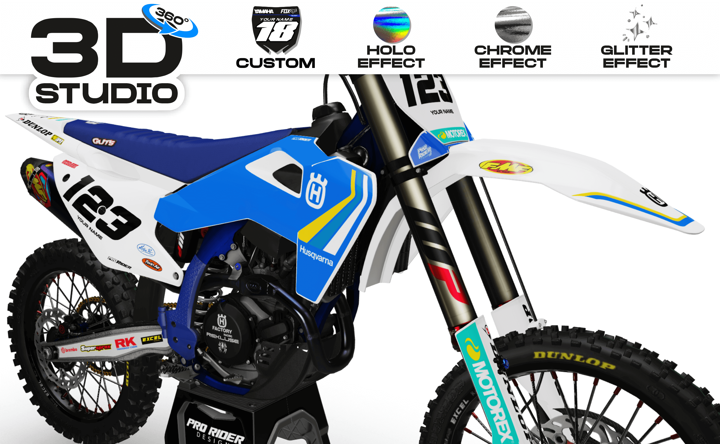 HUSQVARNA Custom Graphics TC-FC-TE-FE... HERITAGE MXGP - 3D