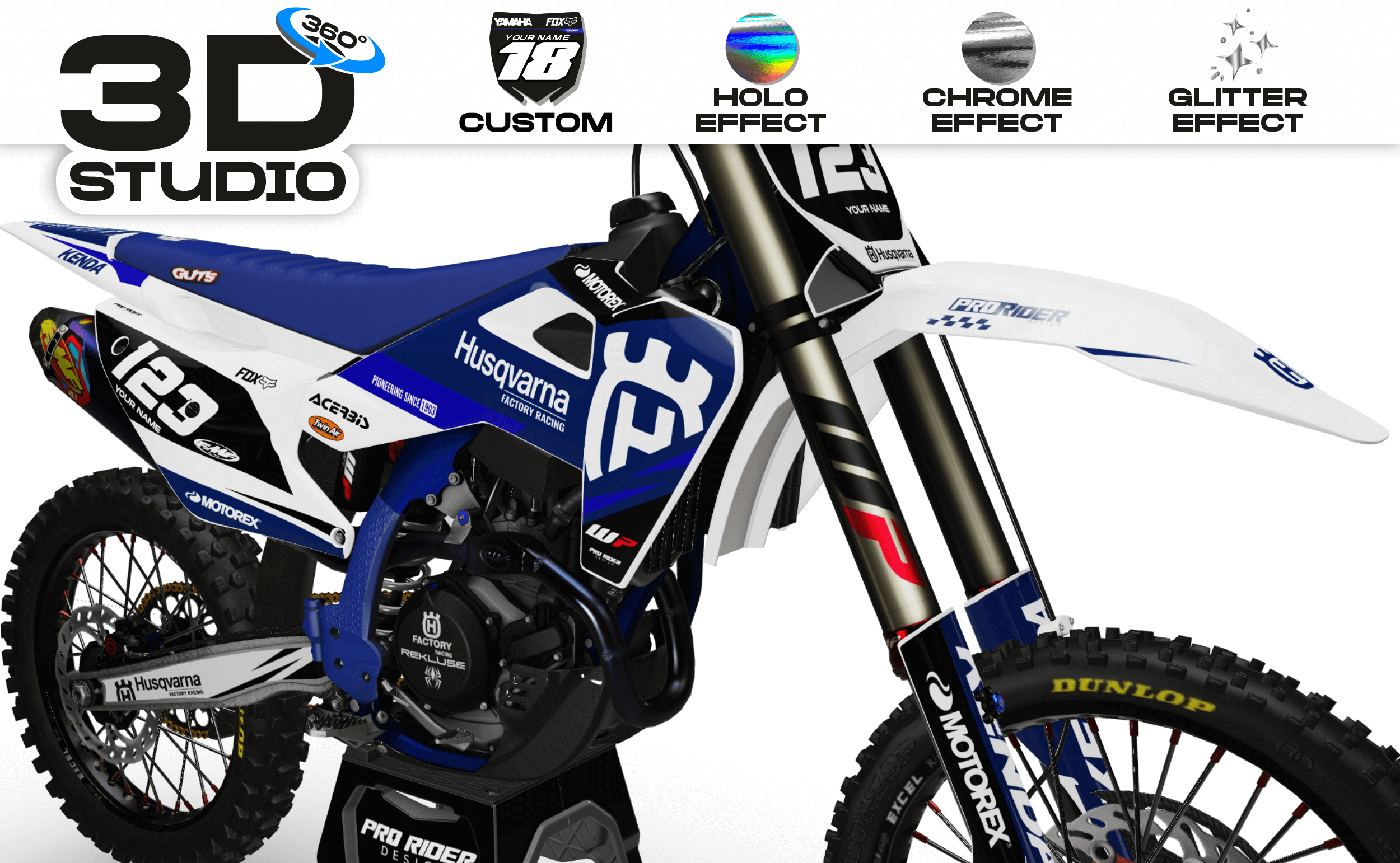 HUSQVARNA Custom Graphics AMPTON INOX - 3D