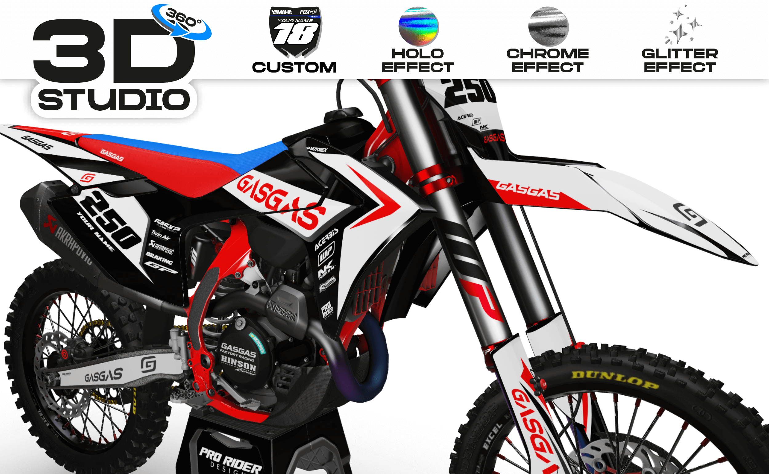 Graphics Kit GASGAS 2022 CROSS LIFE - 3D
