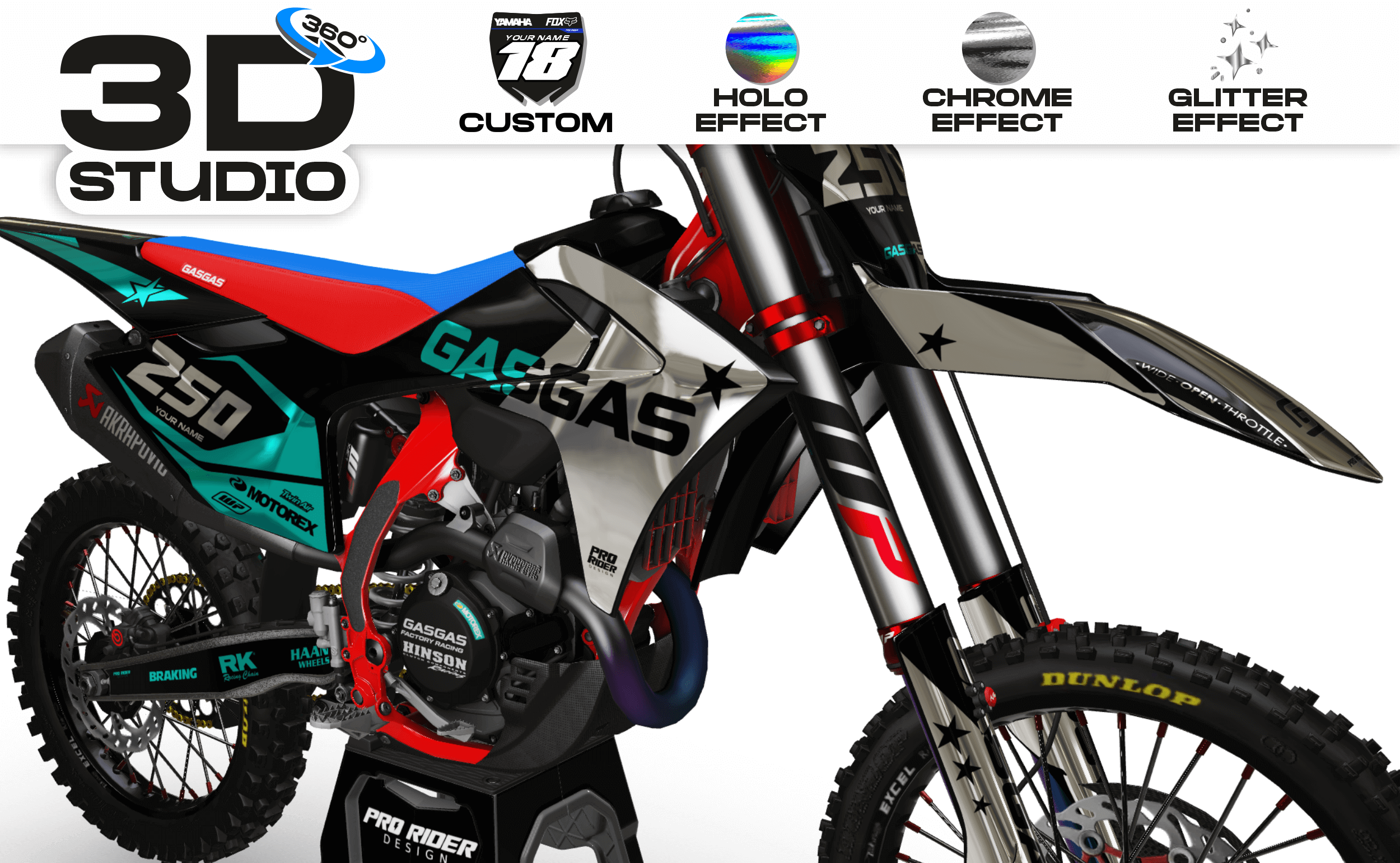 Graphics Kit GASGAS JOCK 2 - 3D