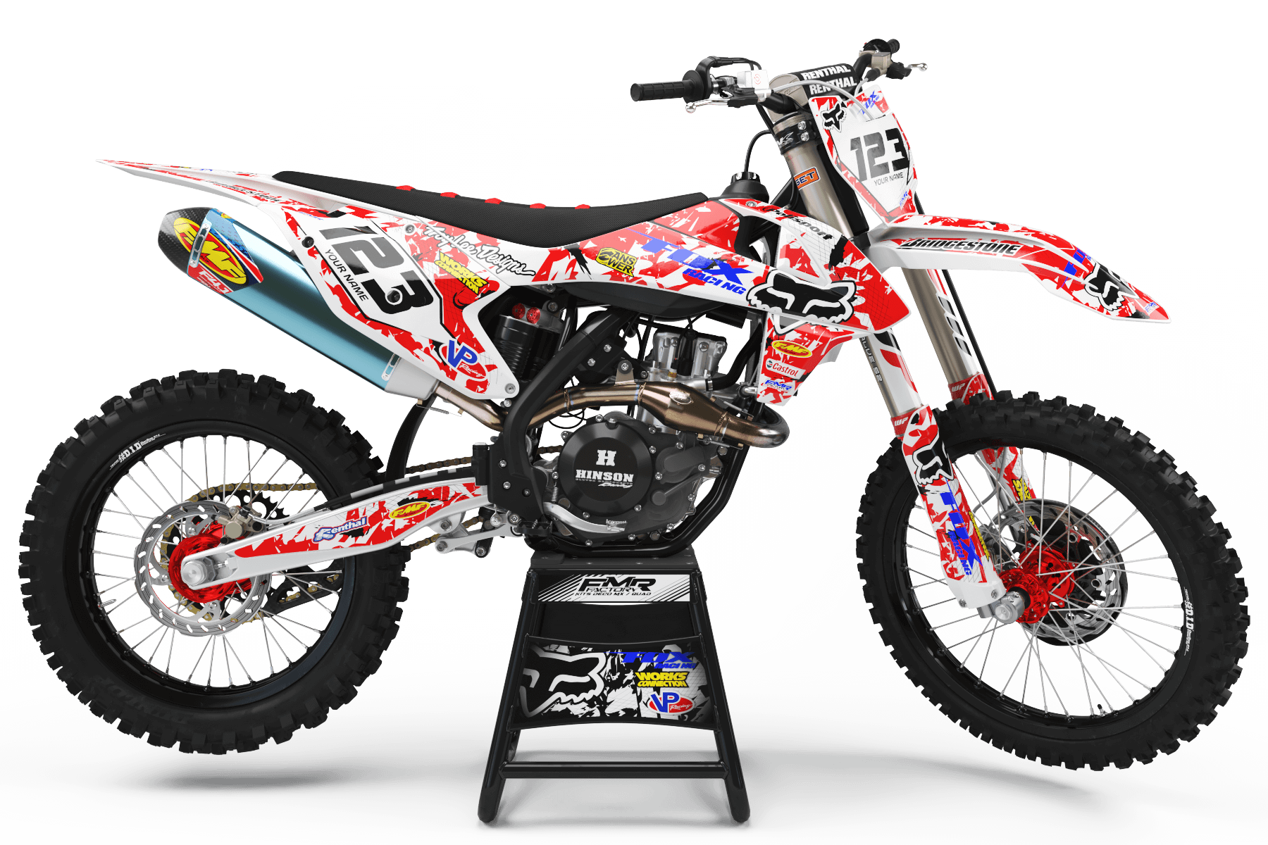 Graphics Kit FOX CAMO RED : amaze your friends with an original design