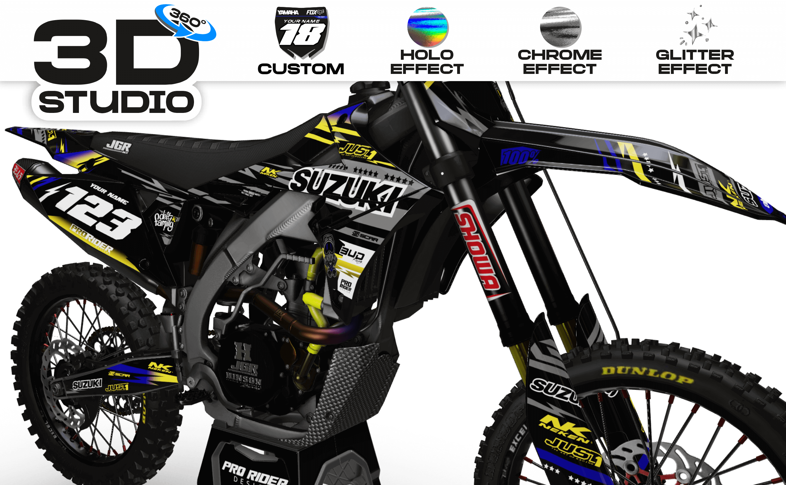 SUZUKI Graphics kit JUST1 OMB - 3D