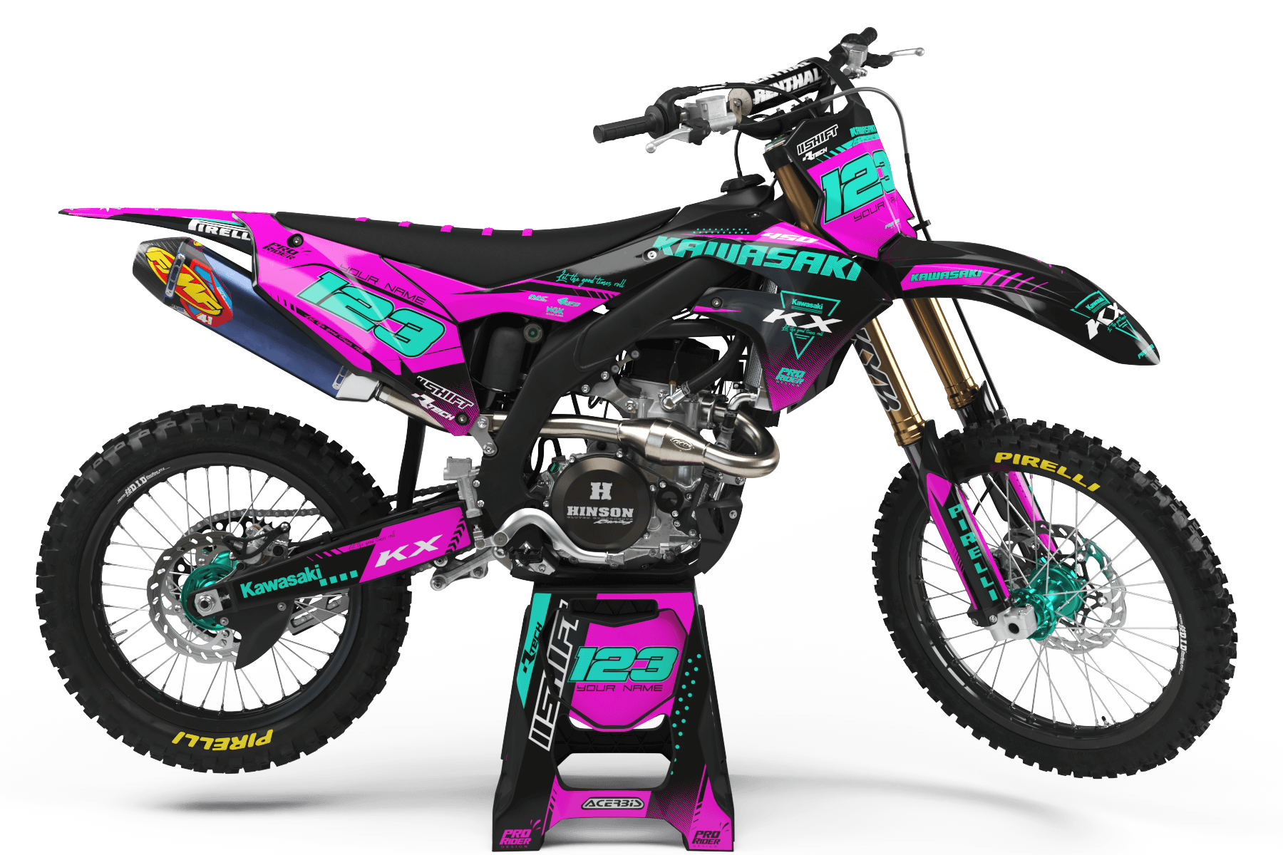 KAWASAKI Graphics Kit PERSO COLLOR