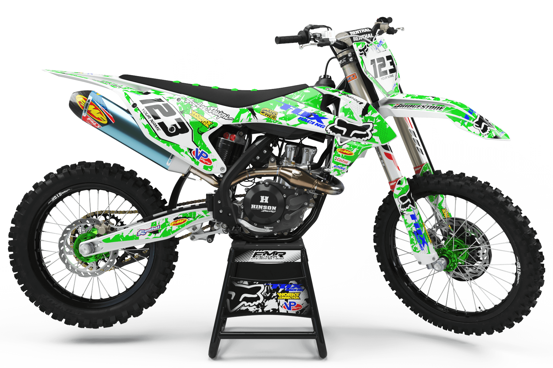 Graphics Kit FOX CAMO GREEN : amaze your friends with an original design
