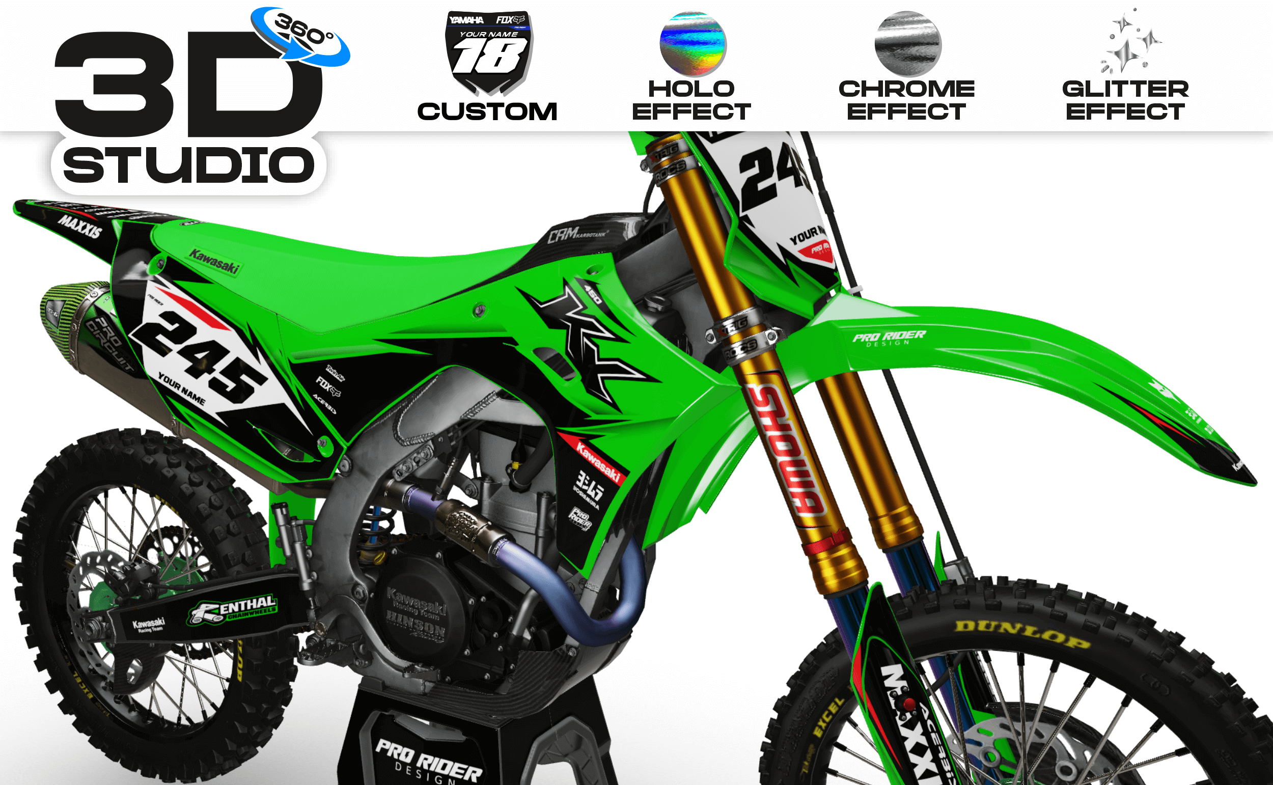 KAWASAKI Graphics Kit ADAPTASI GN - 3D