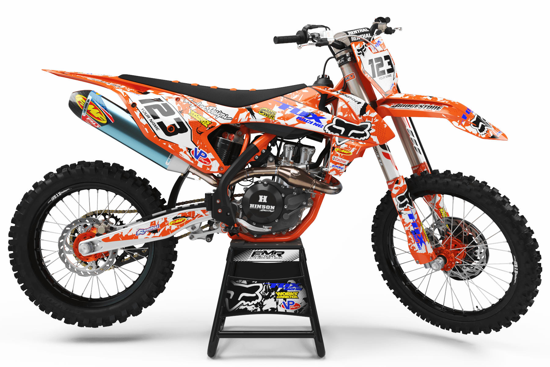Graphics Kit FOX CAMO ORANGE  : amaze your friends with an original design