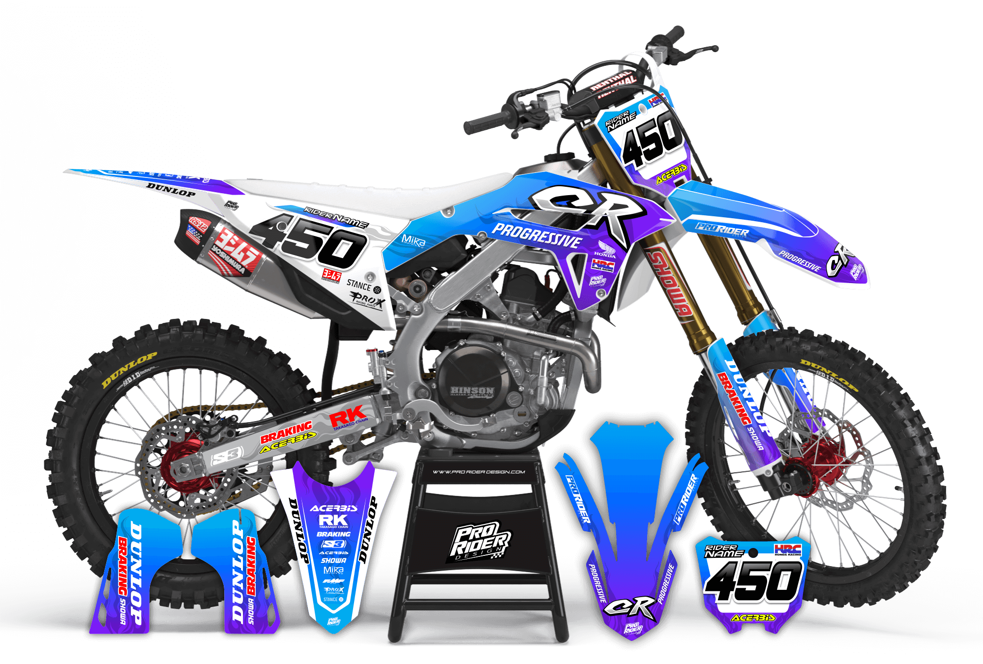 HONDA custom Graphics PROGRESSIVE BLANK