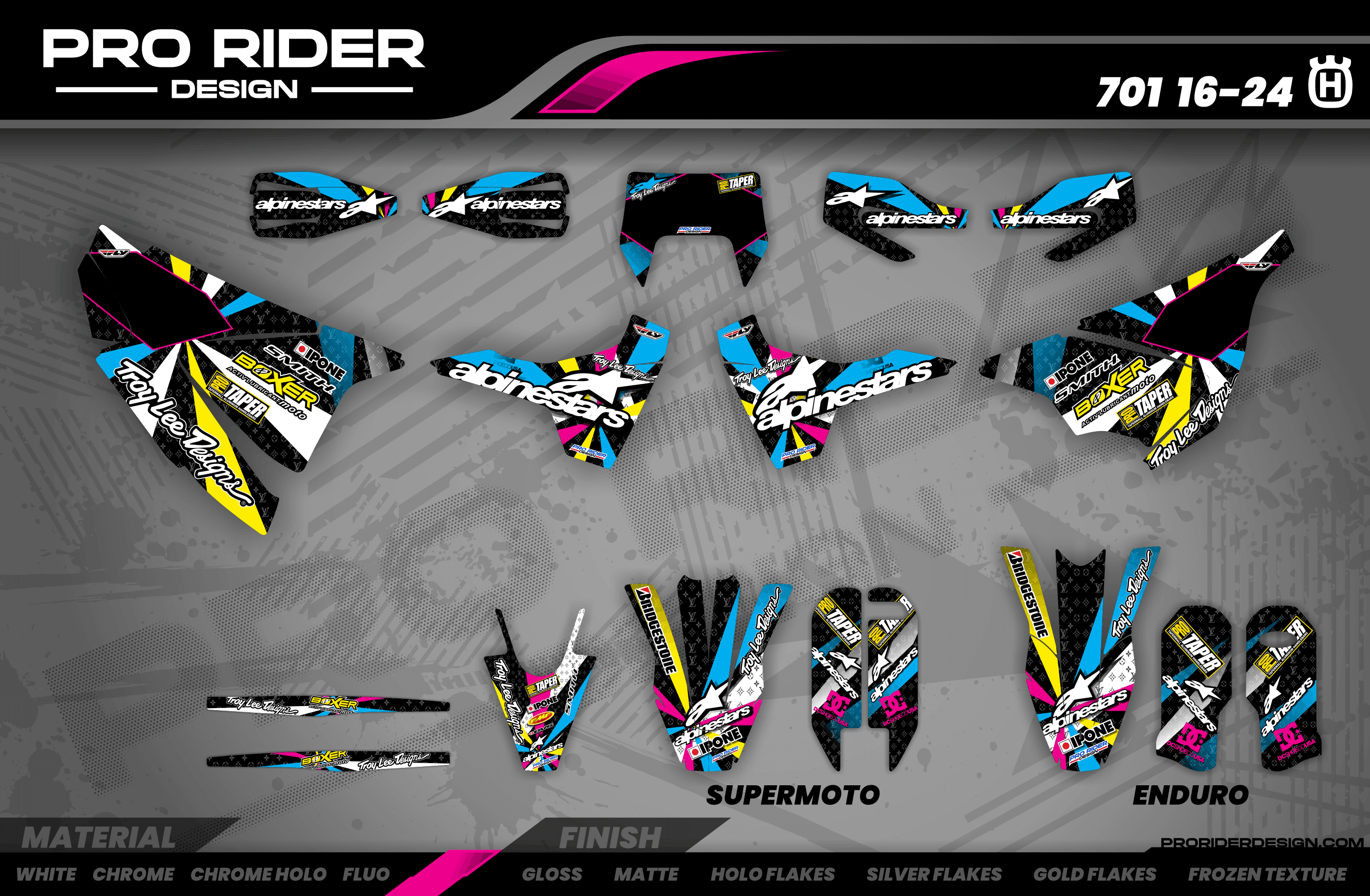 Graphics Kit ALPINESTARS MULTI : Design designed for your Motocross