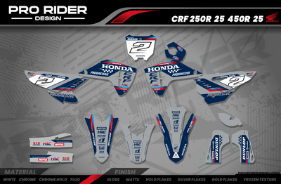 HONDA Custom Graphics Motocross TEAM HRC PROGRESSIVE | BLUE & GREY