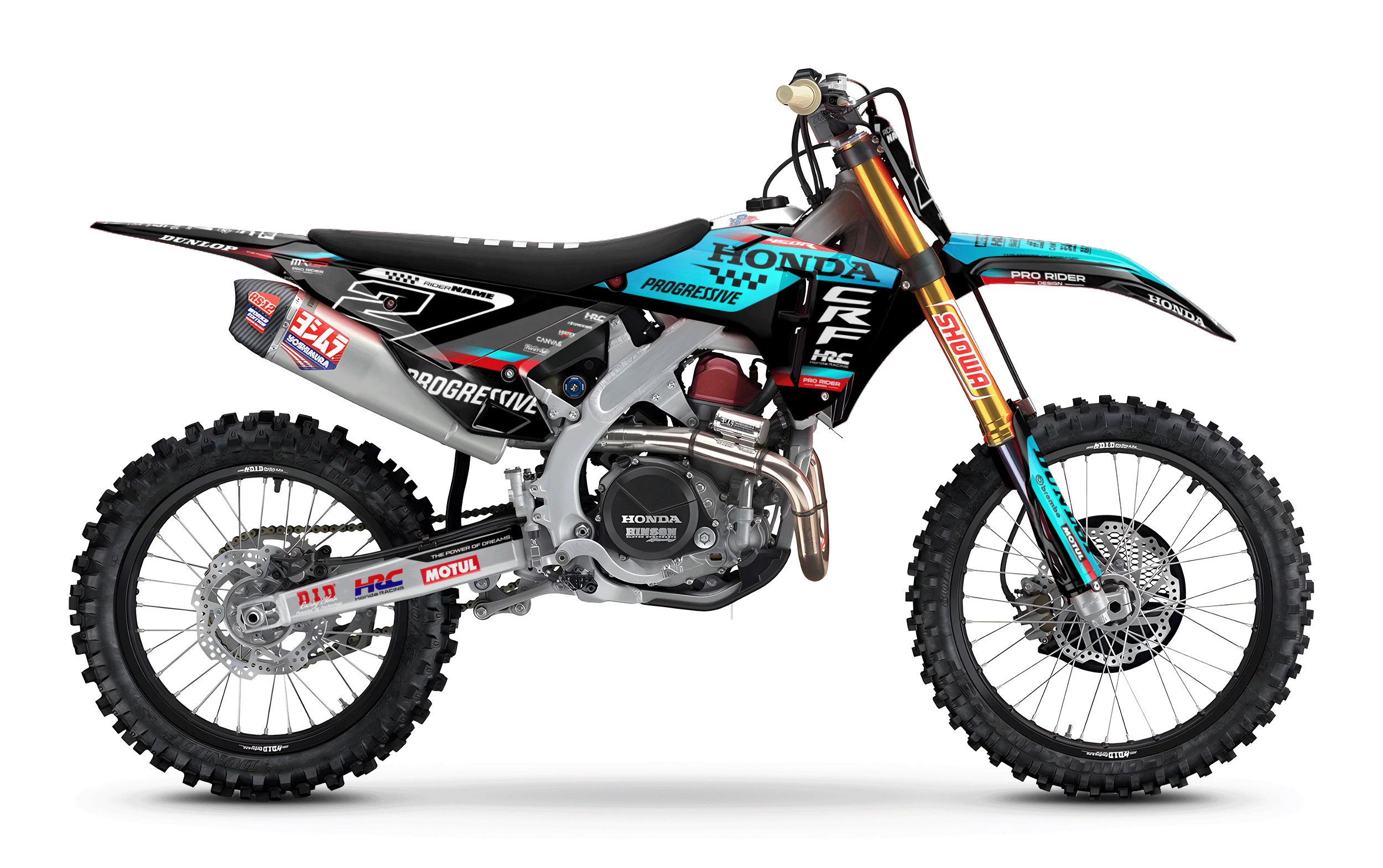 HONDA Custom Graphics Motocross TEAM HRC PROGRESSIVE | TEAL