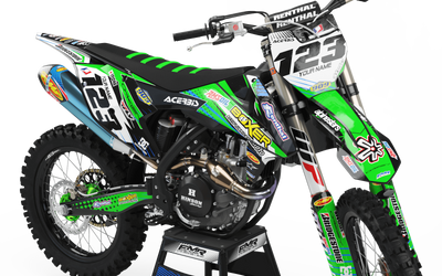 Graphics Kit BOXER GREEN : Add value to your Motocross
