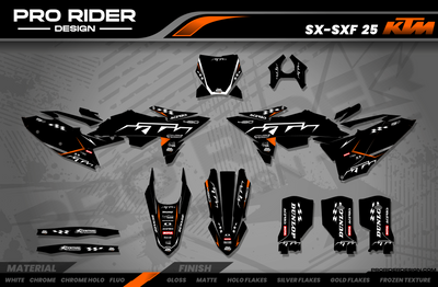 KTM Graphics SX XC SXF XCF EXC.. - ProLine Black/orange