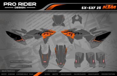 KTM Graphics SX XC SXF XCF EXC.. - ProLine Grey/orange