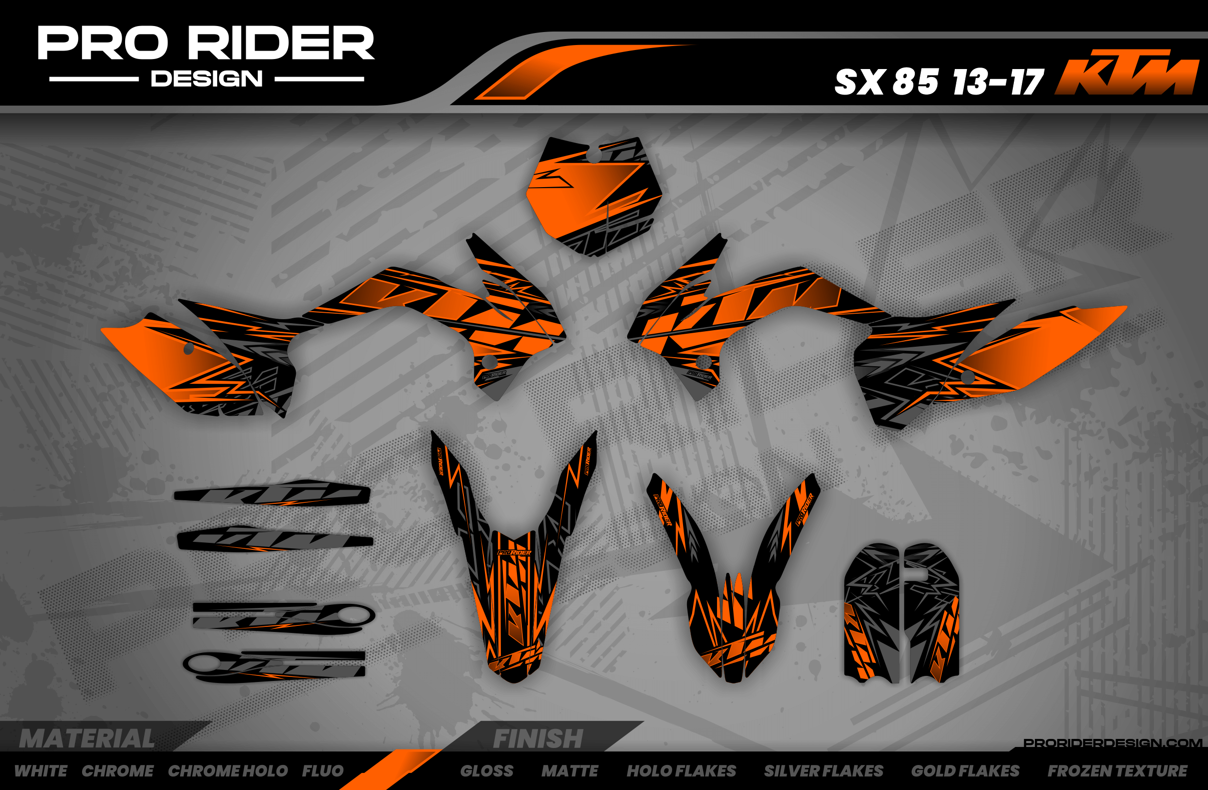KTM Graphics ORANGE BOLD EFFECT