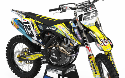 Graphics Kit BOXER YELLOW : Add value to your Motocross and Quad