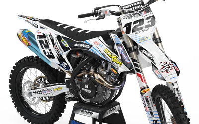 Graphics Kit BOXER WHITE : Add value to your Motocross and Quad