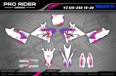 Motocross Graphics YAMAHA 93th White