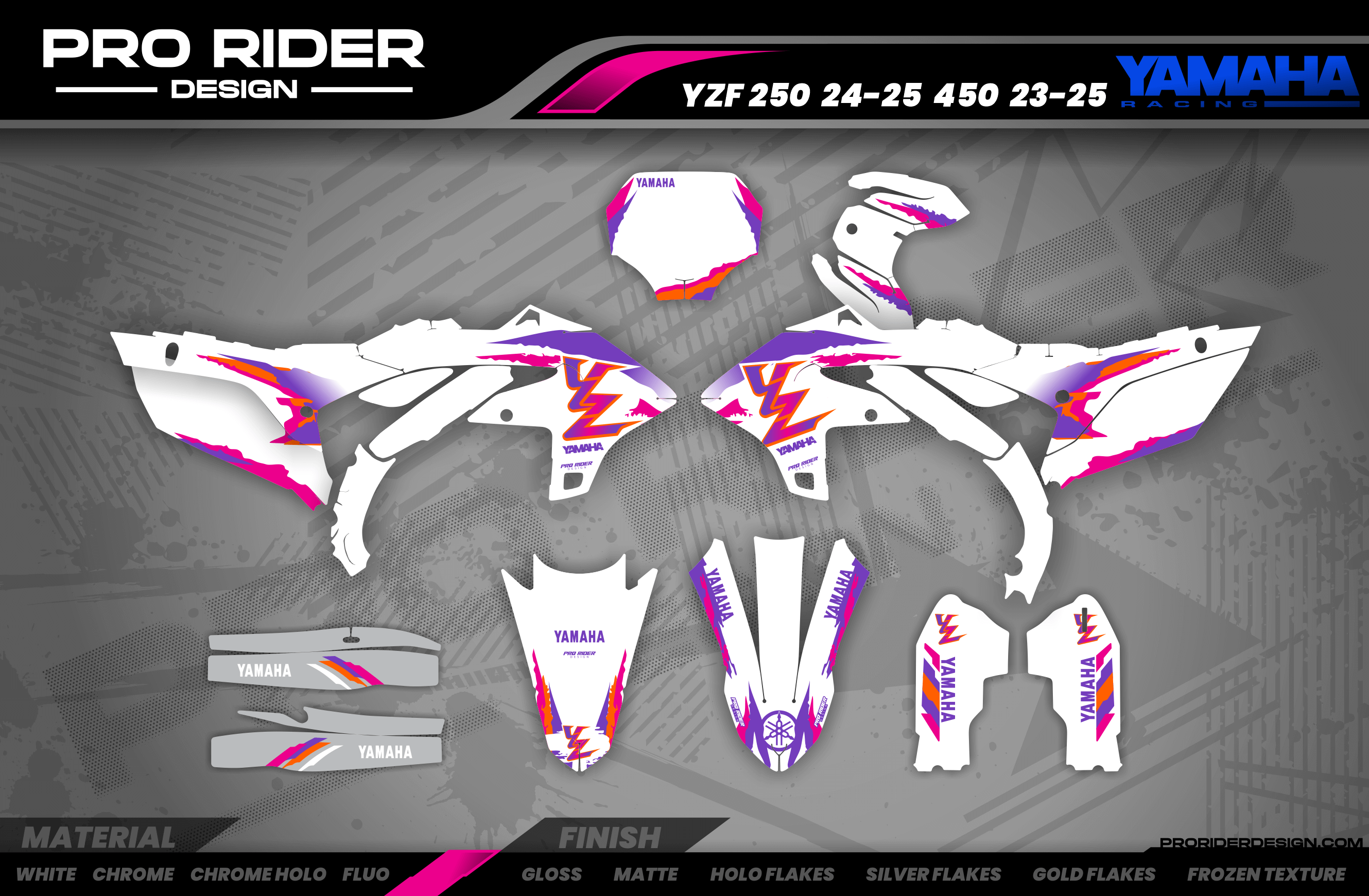 Motocross Graphics YAMAHA 93th White