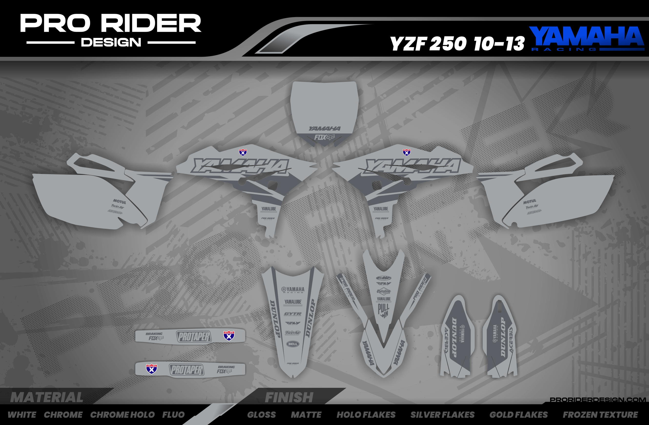 YZ YZF TTR PW Custom Graphics YAMAHA Speed Blocks - GREY