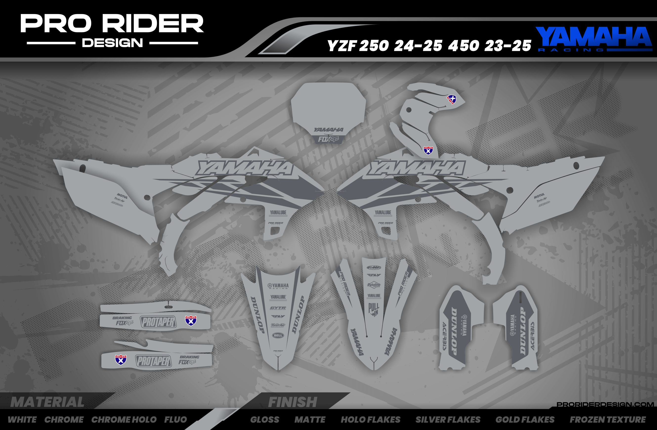 YZ YZF TTR PW Custom Graphics YAMAHA Speed Blocks - GREY