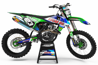Graphics Kit LUCAS OIL GREEN : The best kit for your bike