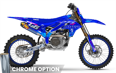 YZ YZF TTR PW Custom Graphics KIT YAMAHA PIXEL BLUE