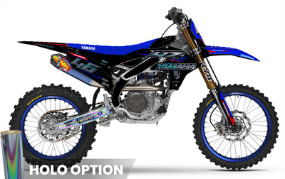 YZ YZF TTR PW Custom Graphics KIT YAMAHA BLACK FLAG