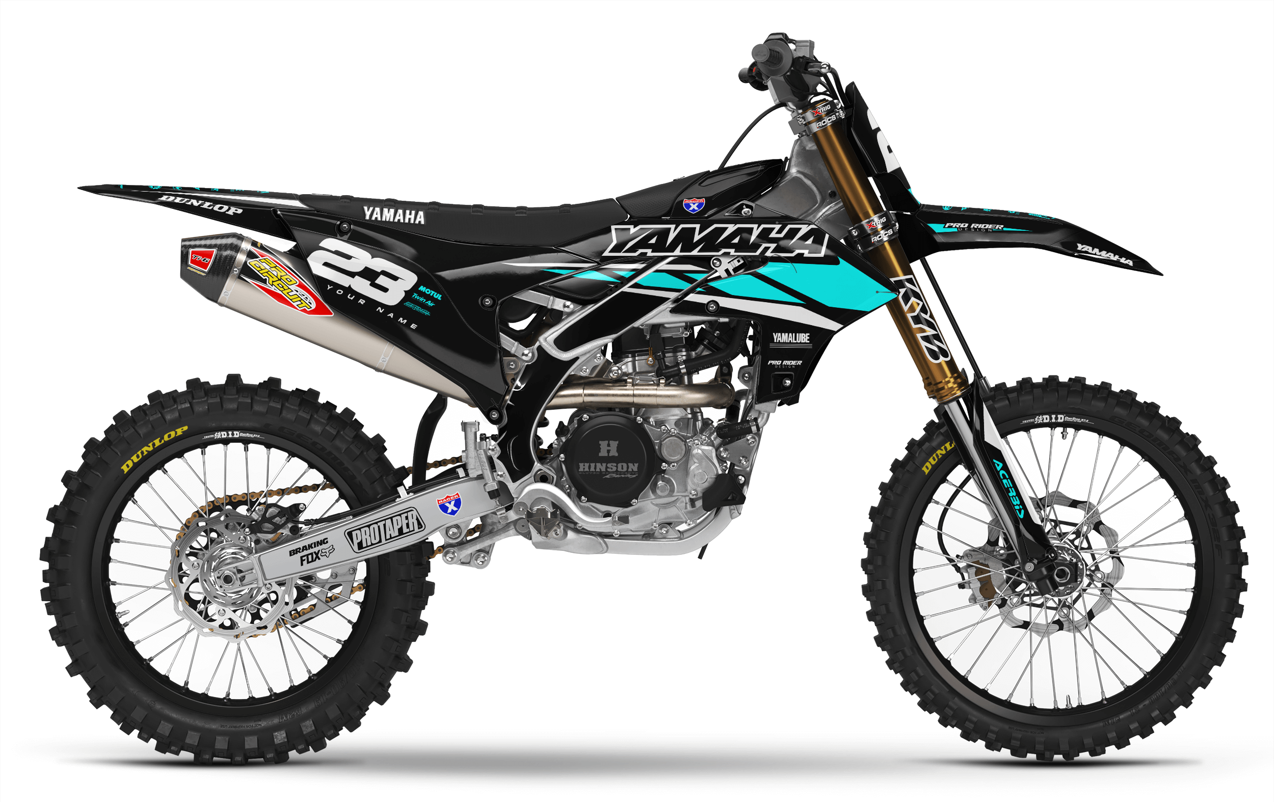 YZ YZF TTR PW Custom Graphics YAMAHA Speed Blocks - TEAL