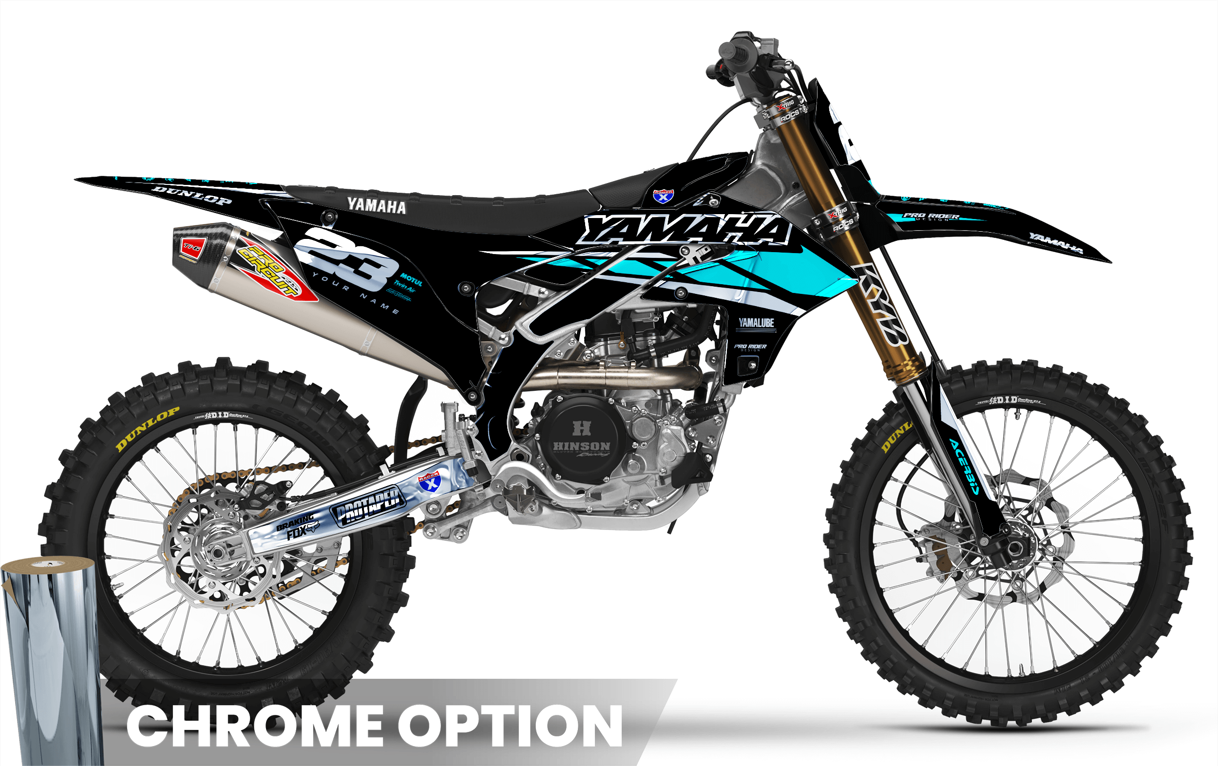 YZ YZF TTR PW Custom Graphics YAMAHA Speed Blocks - TEAL