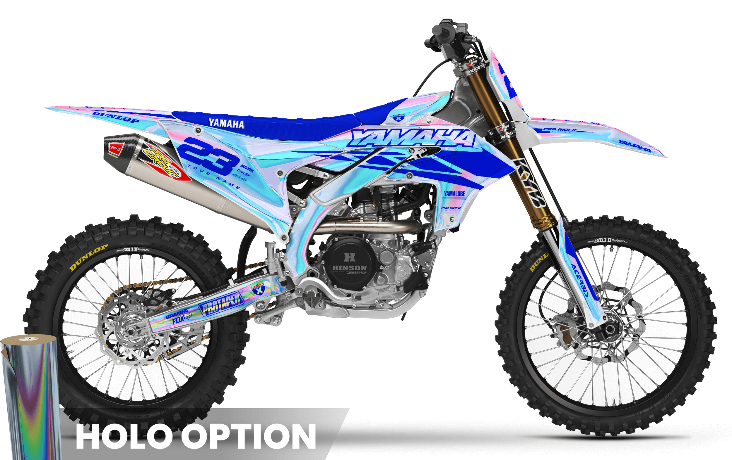 YZ YZF TTR PW Custom Graphics YAMAHA Speed Blocks - WHITE