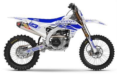 YZ YZF TTR PW Custom Graphics YAMAHA Speed Blocks - WHITE