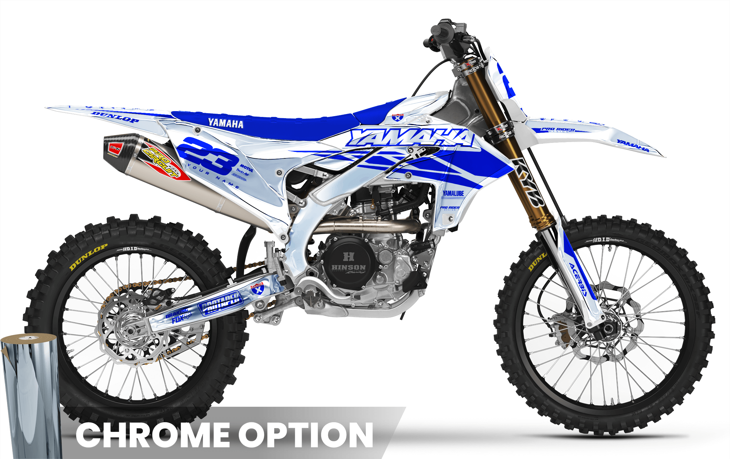 YZ YZF TTR PW Custom Graphics YAMAHA Speed Blocks - WHITE