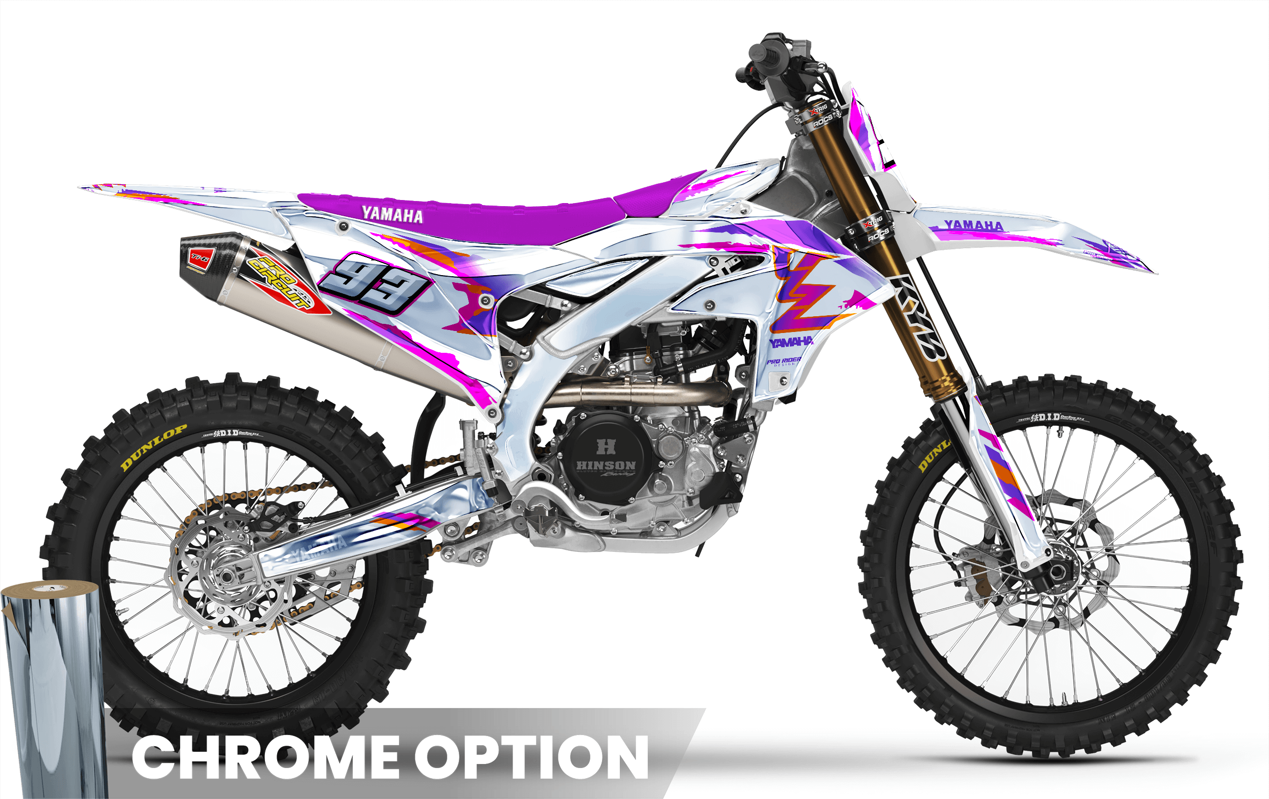 Motocross Graphics YAMAHA 93th White