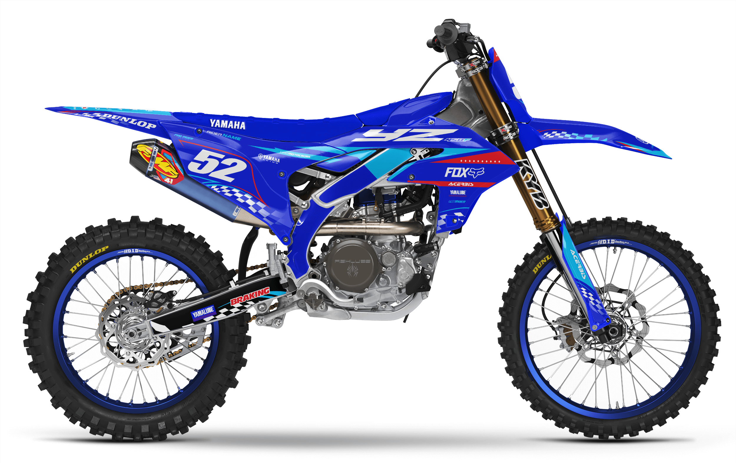 Graphics Motocross YAMAHA Racer - BLUE