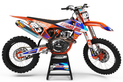 Graphics Kit LUCAS OIL ORANGE : The best kit for your bike