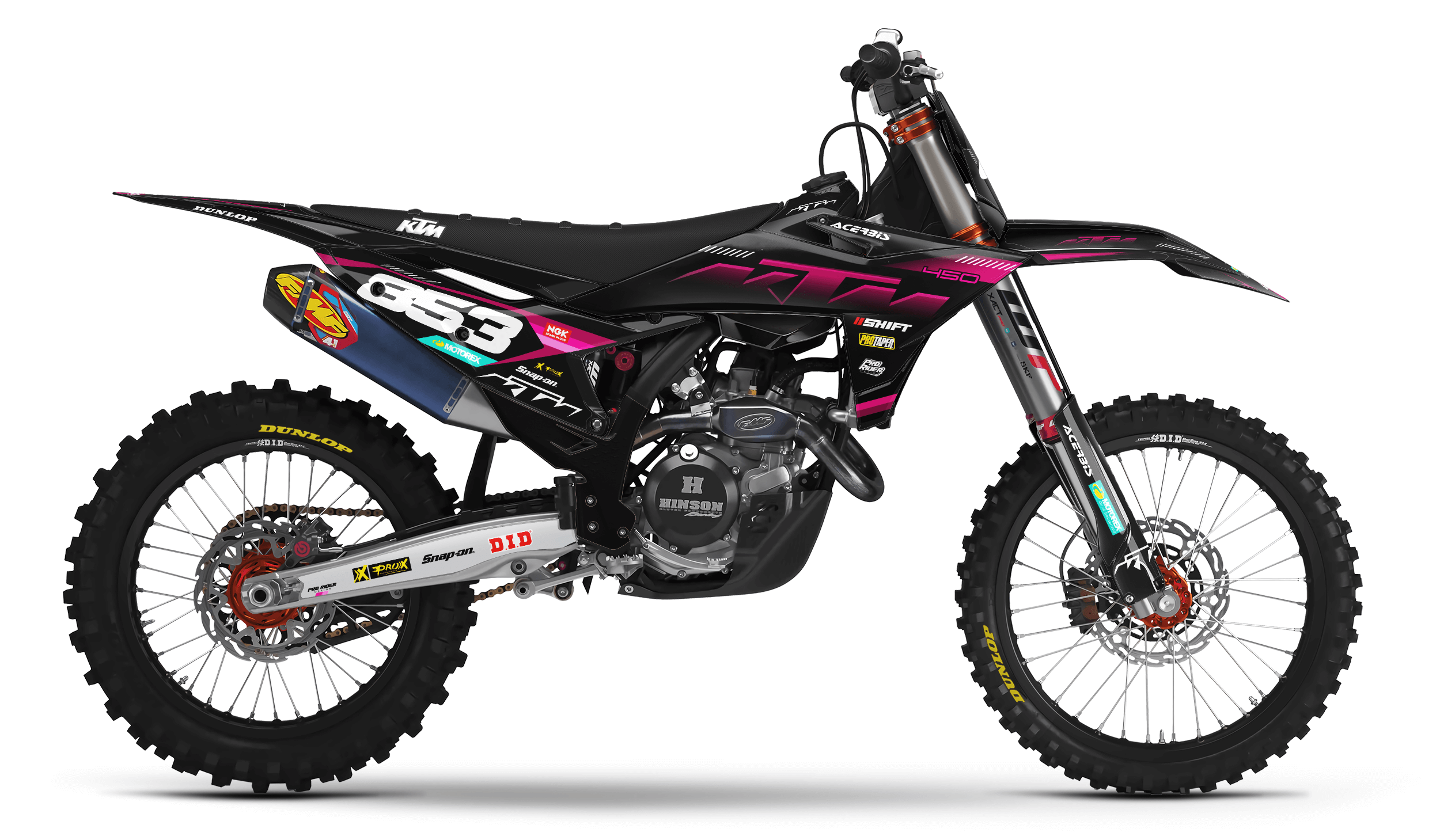 KTM Graphics SX XC SXF XCF EXC.. | Shadow Edition | Black pink