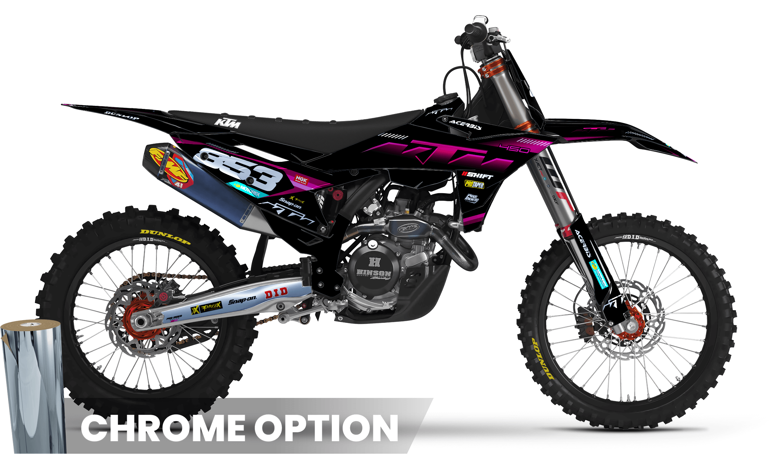 KTM Graphics SX XC SXF XCF EXC.. | Shadow Edition | Black pink