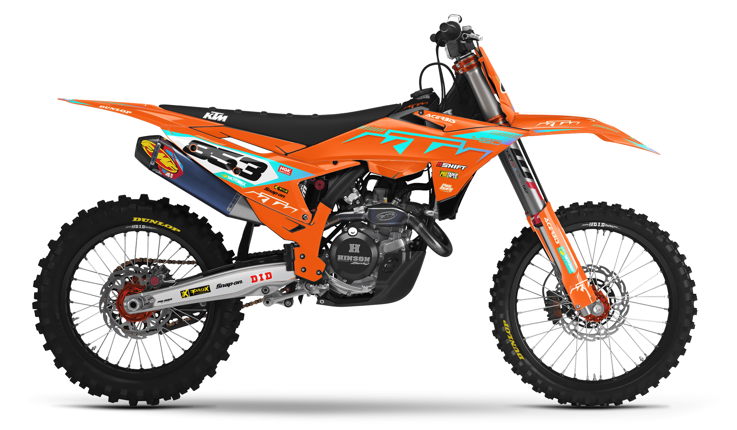 KTM Graphics SX XC SXF XCF EXC.. | Shadow Edition | Orange teal