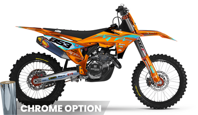 KTM Graphics SX XC SXF XCF EXC.. | Shadow Edition | Orange teal