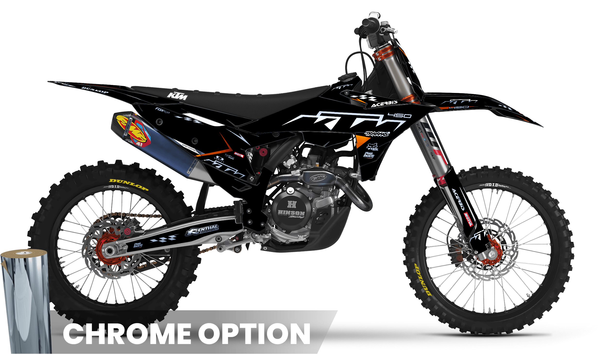 KTM Graphics SX XC SXF XCF EXC.. - ProLine Black/orange