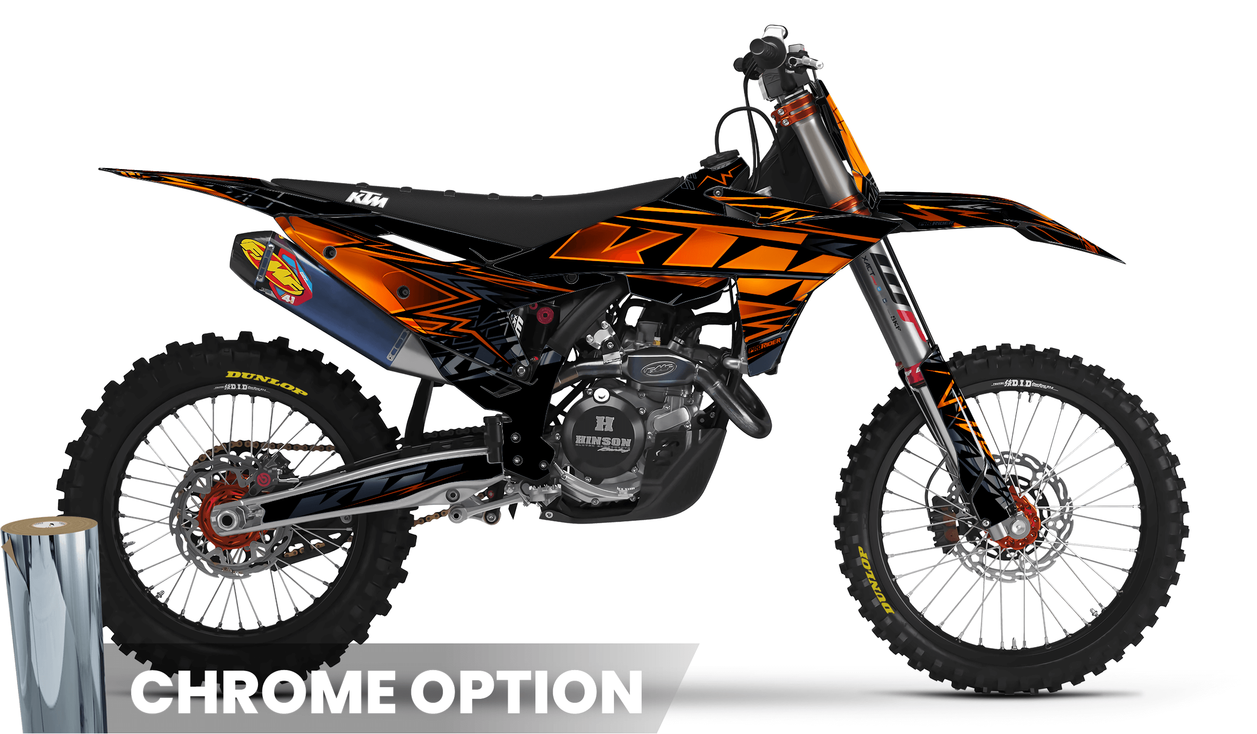 KTM Graphics ORANGE BOLD EFFECT