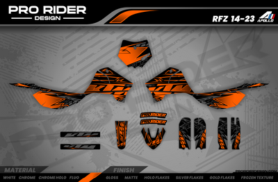 KTM Graphics ORANGE BOLD EFFECT