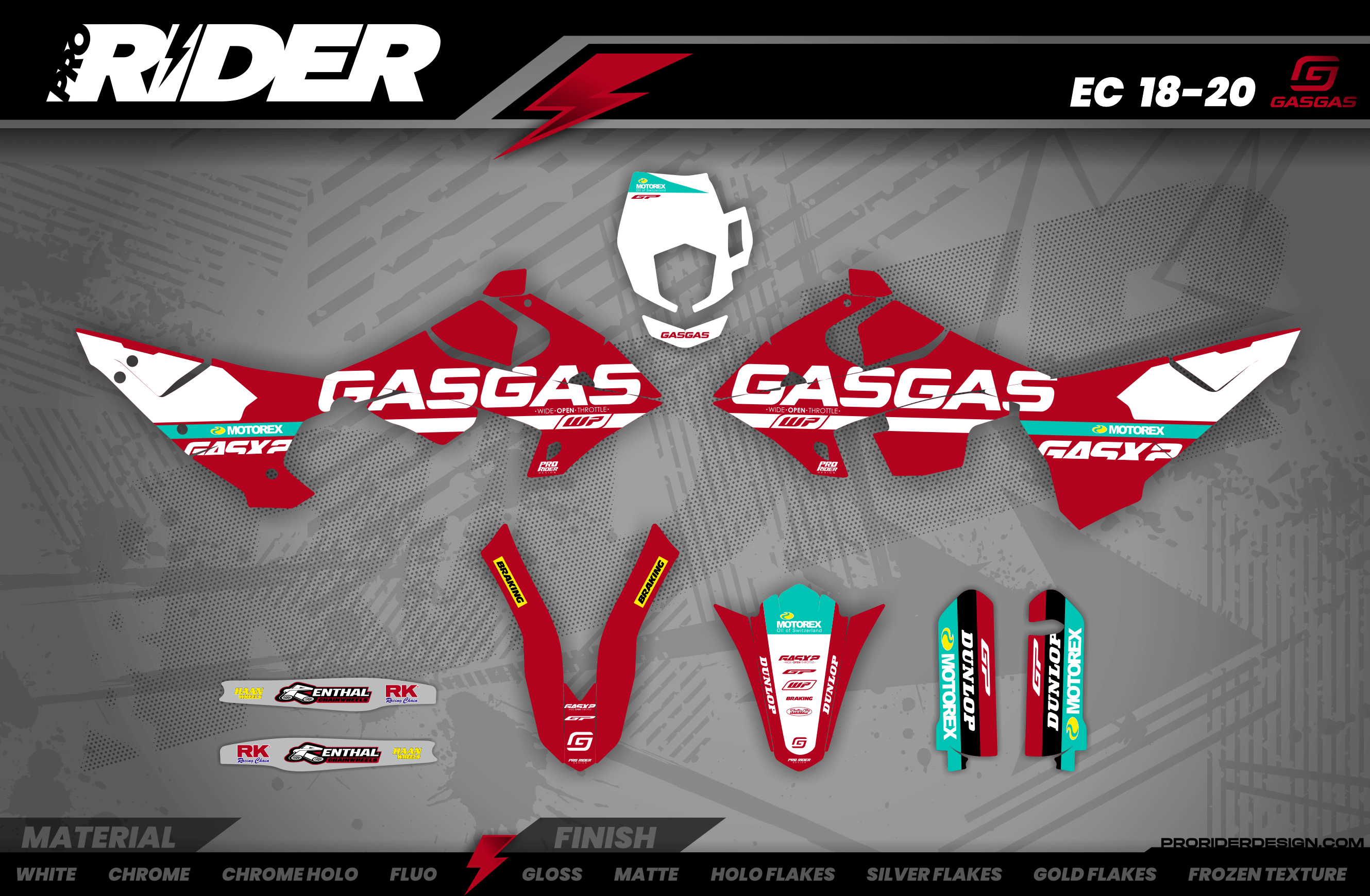 Graphics Kit GASGAS MENTOR RED.1