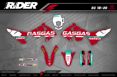Graphics Kit GASGAS MENTOR RED.1